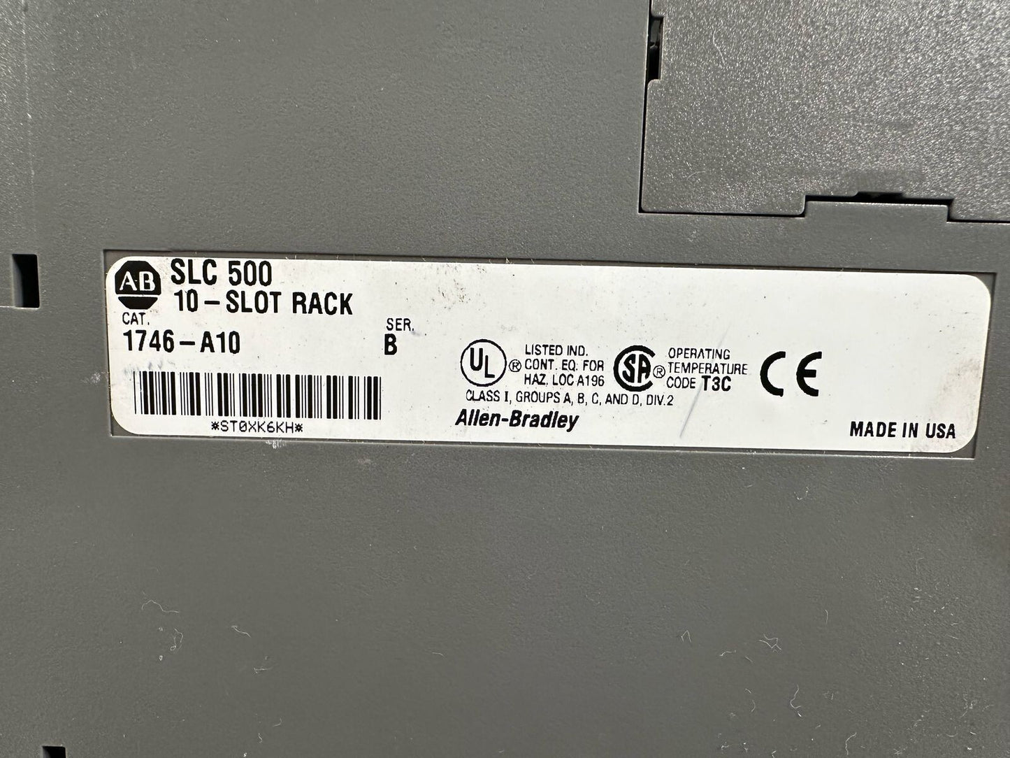 Allen Bradley 1746-A10 Series B SLC 500 10-Slot Rack                (8.5.8)