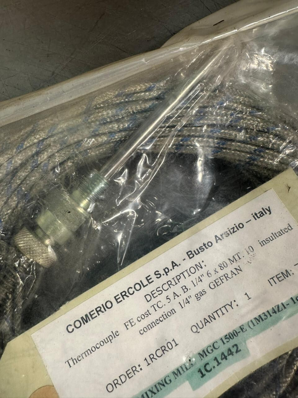 Comerio Ercole Thermocouple FE cost TC 5A.B 1/4" 6X80MT  1RCR01 (2.3.1)
