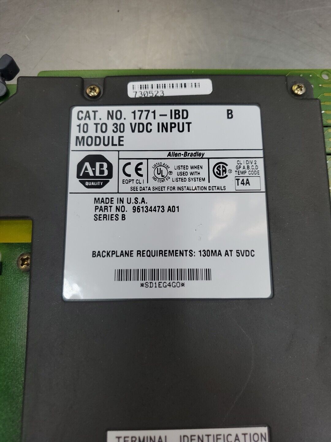 Allen Bradley 1771-IBD Series B 10-30VDC Input Module.                     3D-39