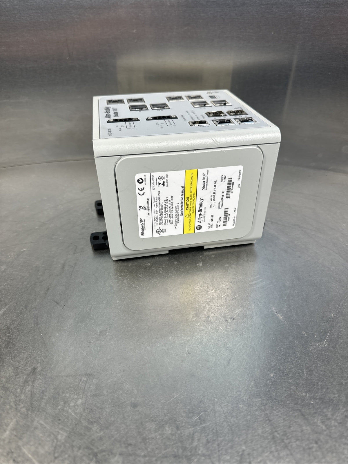 ALLEN BRADLEY 1783-MS10T MANAGED ETHERNET IP SWITCH STRATIX 8000 Ser. A bin1.5.1