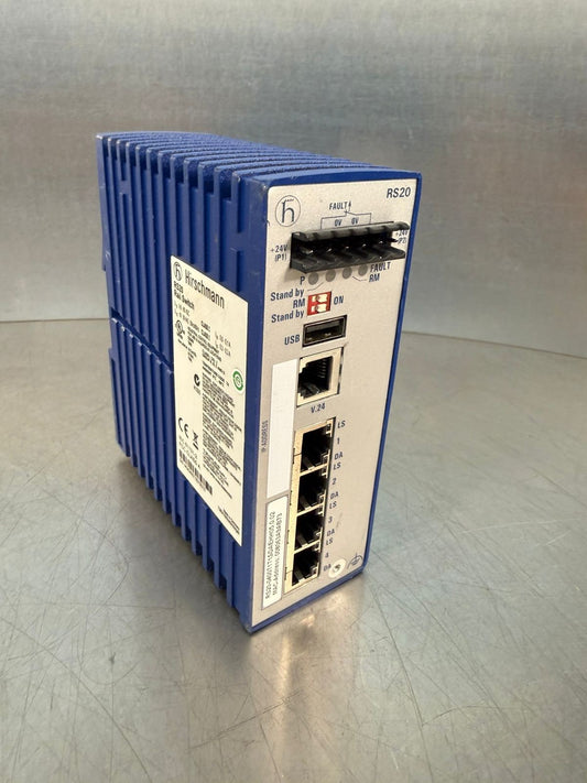Hirschmann RS20 Rail Switch 9.6-60vdc 18-30vac 50/60hz             (1.2.4)