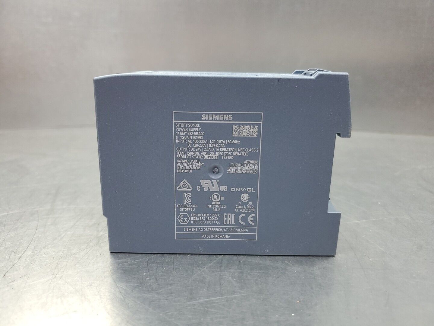 Siemens SITOP PSU100C 6EP1332-5BA00 Power Supply, 24VDC, 2.5A.             4D-35