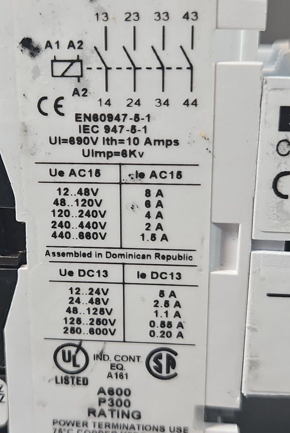 Eaton Cutler Hammer C320KGT17 Auxiliary Contact Block Series A2         (BIN412)