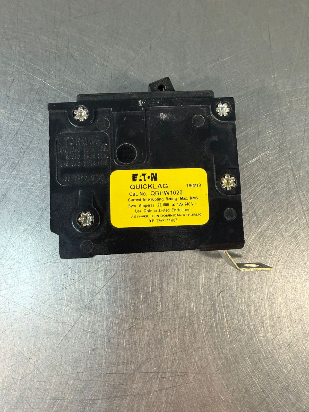 Eaton QBHW1020 1 Pole 120/240 V                                    (5.4.2)