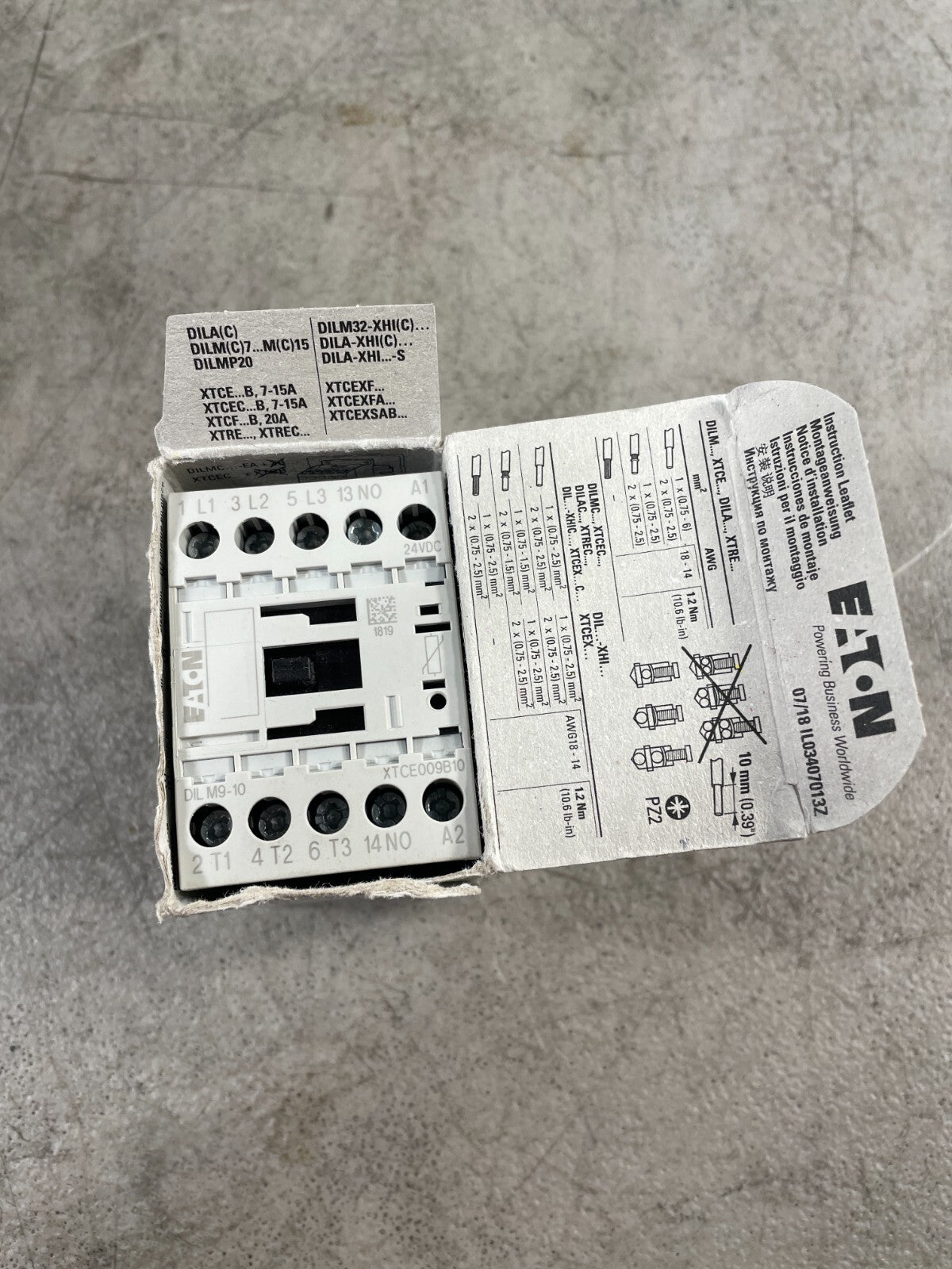 EATON DIL M9-10 XTCE009B10 TD 240v 4-Pole 5 hp Coil AC Contactor Relay @3.3.5