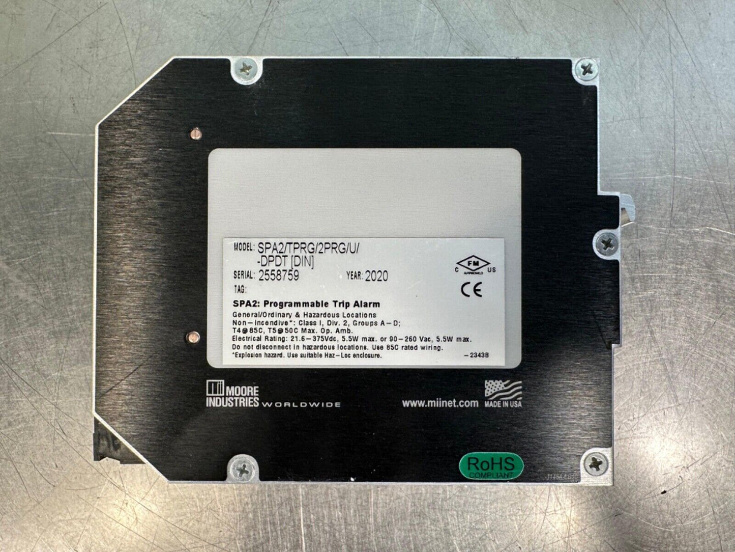 Moore SPA2/TPRG/2PRG/U-DPDT [DIN] programmable limit alarm SPA2 (4b-29)