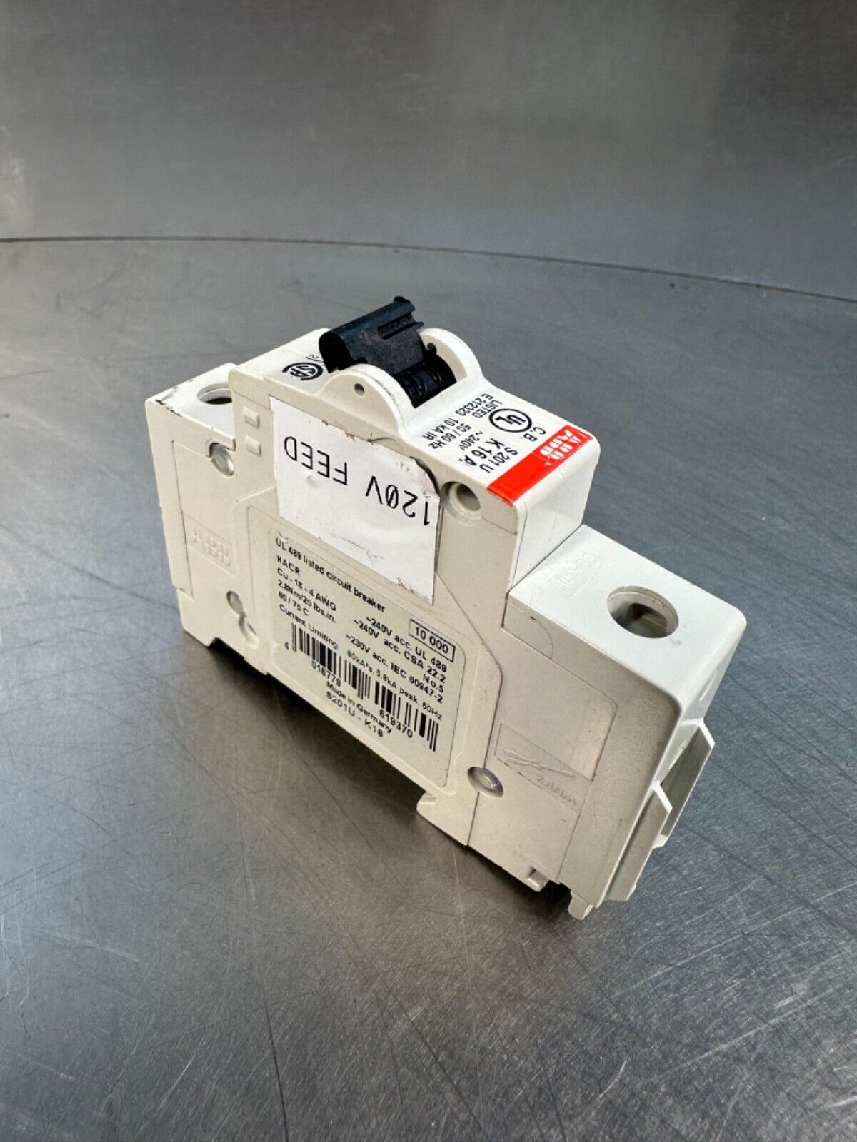 Abb S201UK16a Circuit Breaker S201u-K16 1 Pole 240VAc (4c-41)