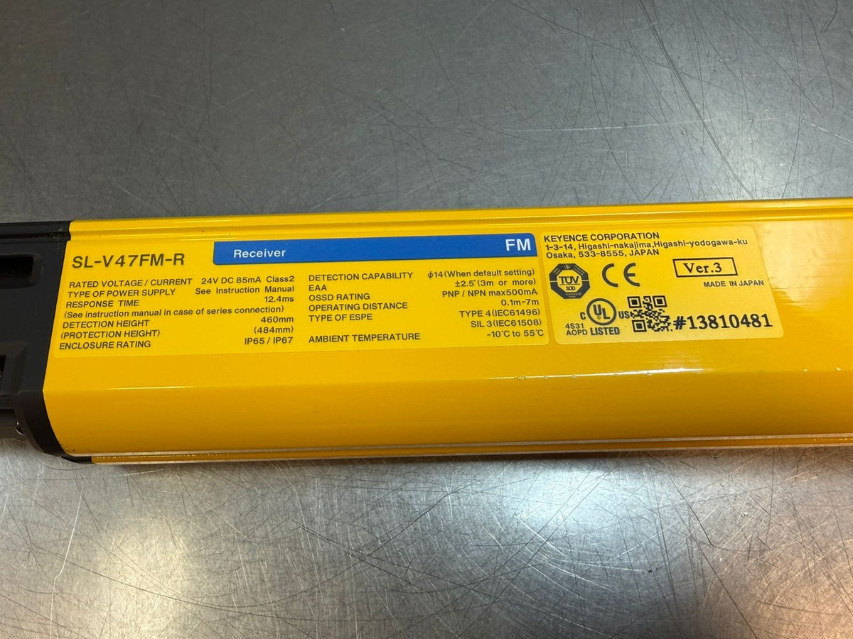 Keyence Corp SL-V47FM-R Safety Light Curtain Main Unit             (8.6.1)