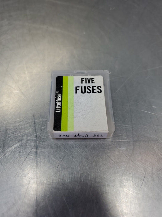 Littelfuse 8AG 1½A 361 Glass Fuse, Lot of 3.                               4C-38
