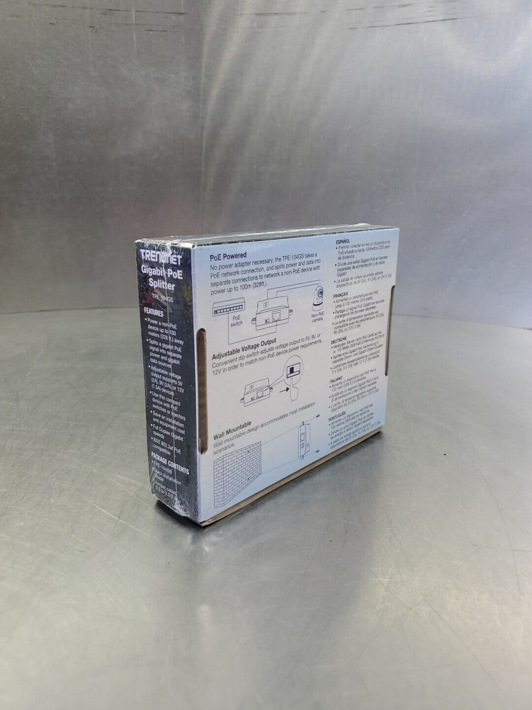 TRENDnet TPE-104GS Gigabit PoE Splitter.                                  5E-29