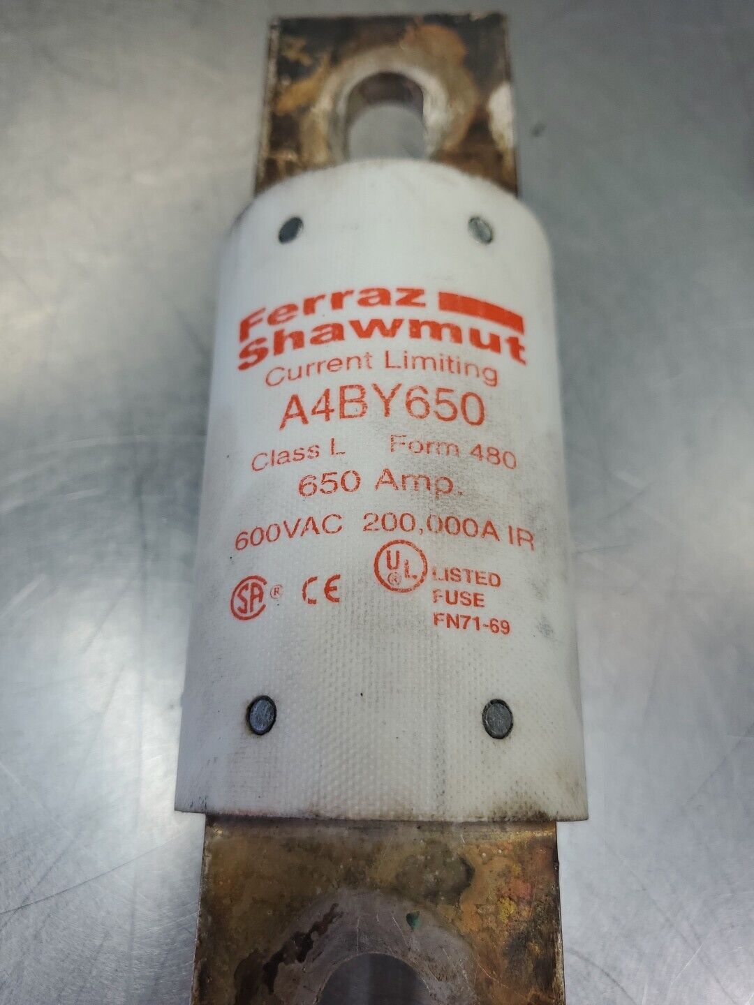 Ferraz Shawmut A4BY650 650 Amp Current Limiting Fuse, 600VAC Class L.      4D-32