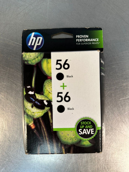 HP 56 Genuine Black Ink Twin-Pack C9319FN     NEW                  (5.3.1)