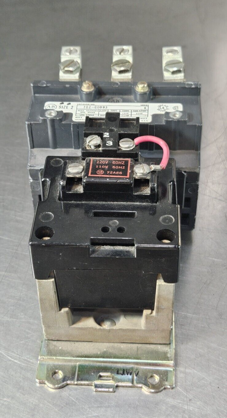 Allen Bradley 702-C0D93 Starter 3PH 3 Pole 45-600 VAC Max.              (BIN742)