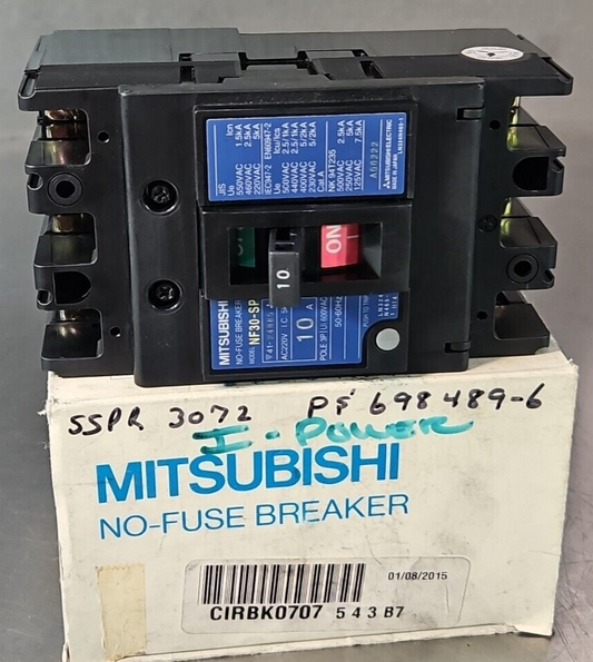 Mitsubishi NF30-SP 10A No Fuse Breaker Pole 3P                            loc4C4