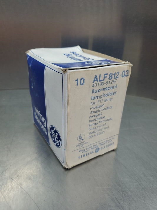 GE ALF812-03 Fluorescent Lamp Holder, 660W, 600V, Lot of 10.               4B-37
