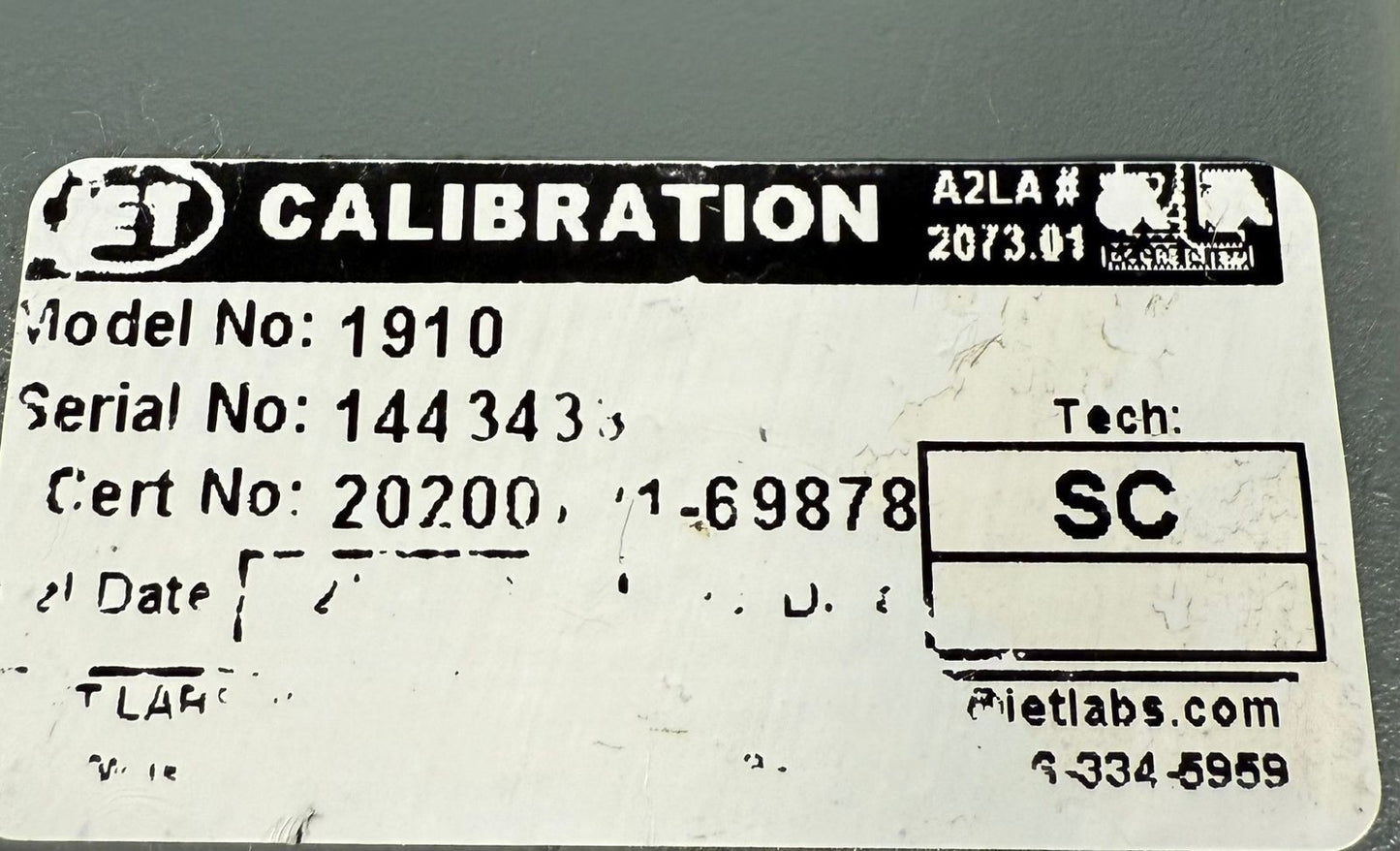 iet 1910 Inductance Analyzer Precision Calibration                 (3.6.3)