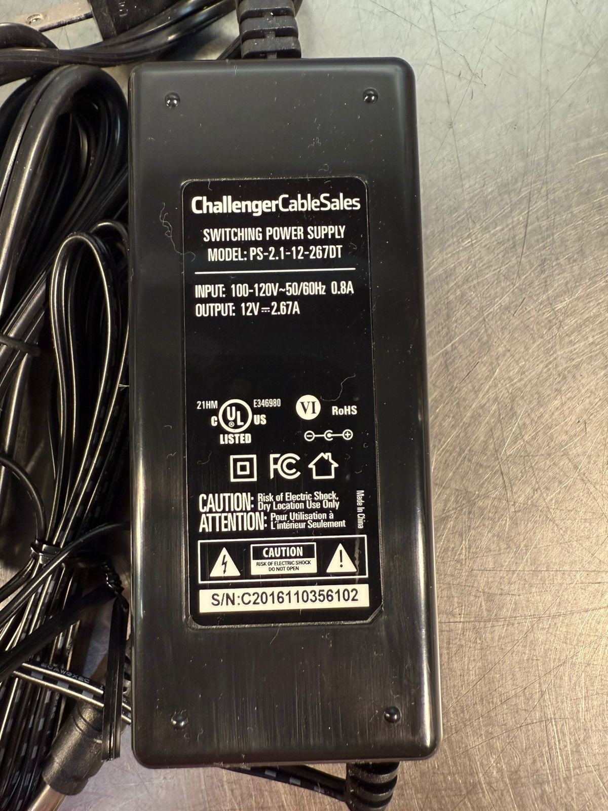 Challenger Cable Sales PS-2.1-12-267DT  Switching Power Supply     (2.3.5)