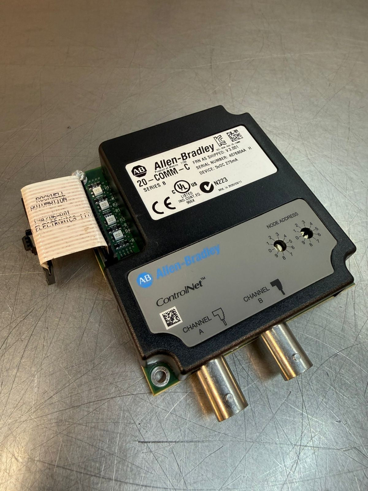 Allen Bradley 20-COMM-C /B ControlNet Adapter                      (9.3.4)