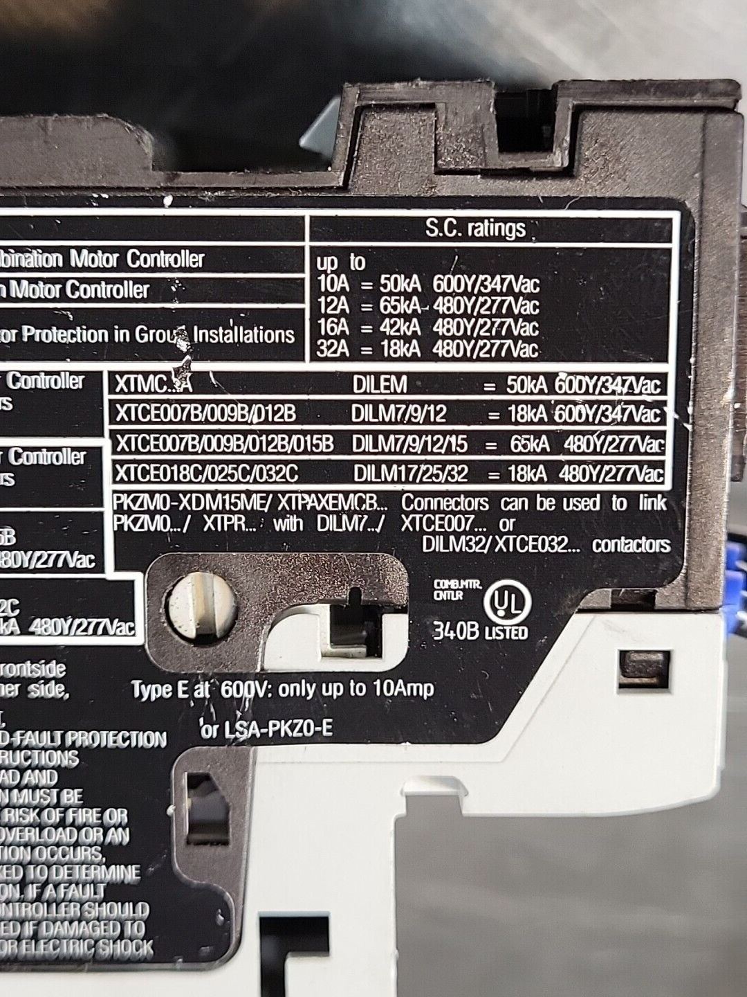 Eaton PKZMO-4 Cont.IEC/EN60947-4-19(BIN354)