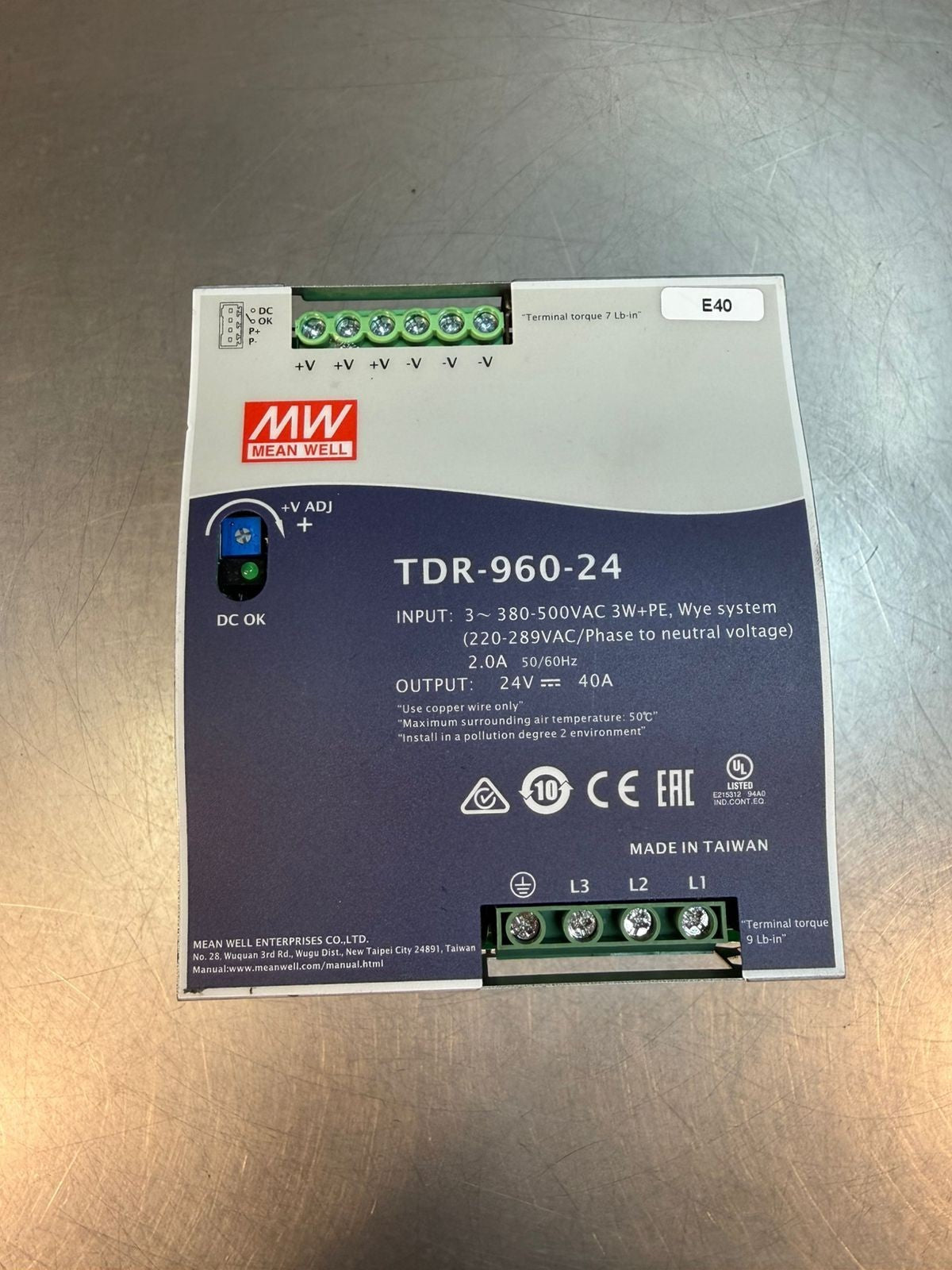 Mean Well TDR-960-24 Power Supply                          (5.4.1)