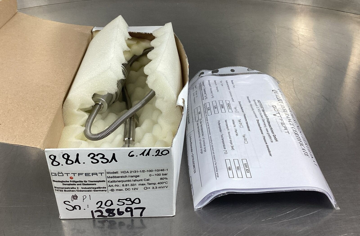 GOTTFERT  HDA 2134-1/2-100-10/46-1   0-100 Bar  12VDC Max       5E-20