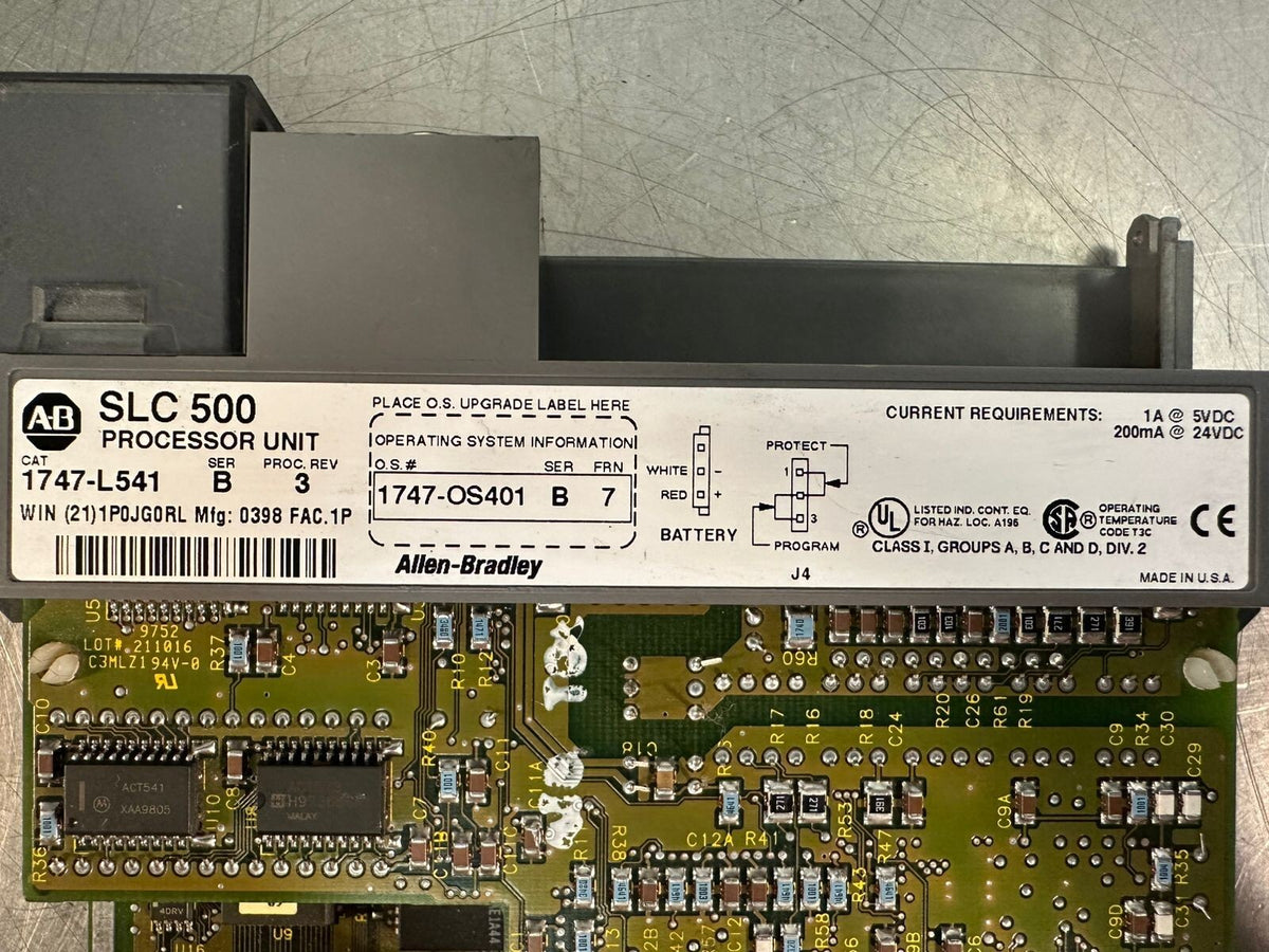 Allen Bradley 1747-L541 /B SLC 500 Processor Unit  Rev.3   (3.5.2)