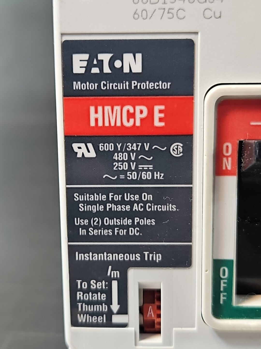 Eaton HMCPE030H1C Circuit Breaker 30A 3 pole                            (BIN254)