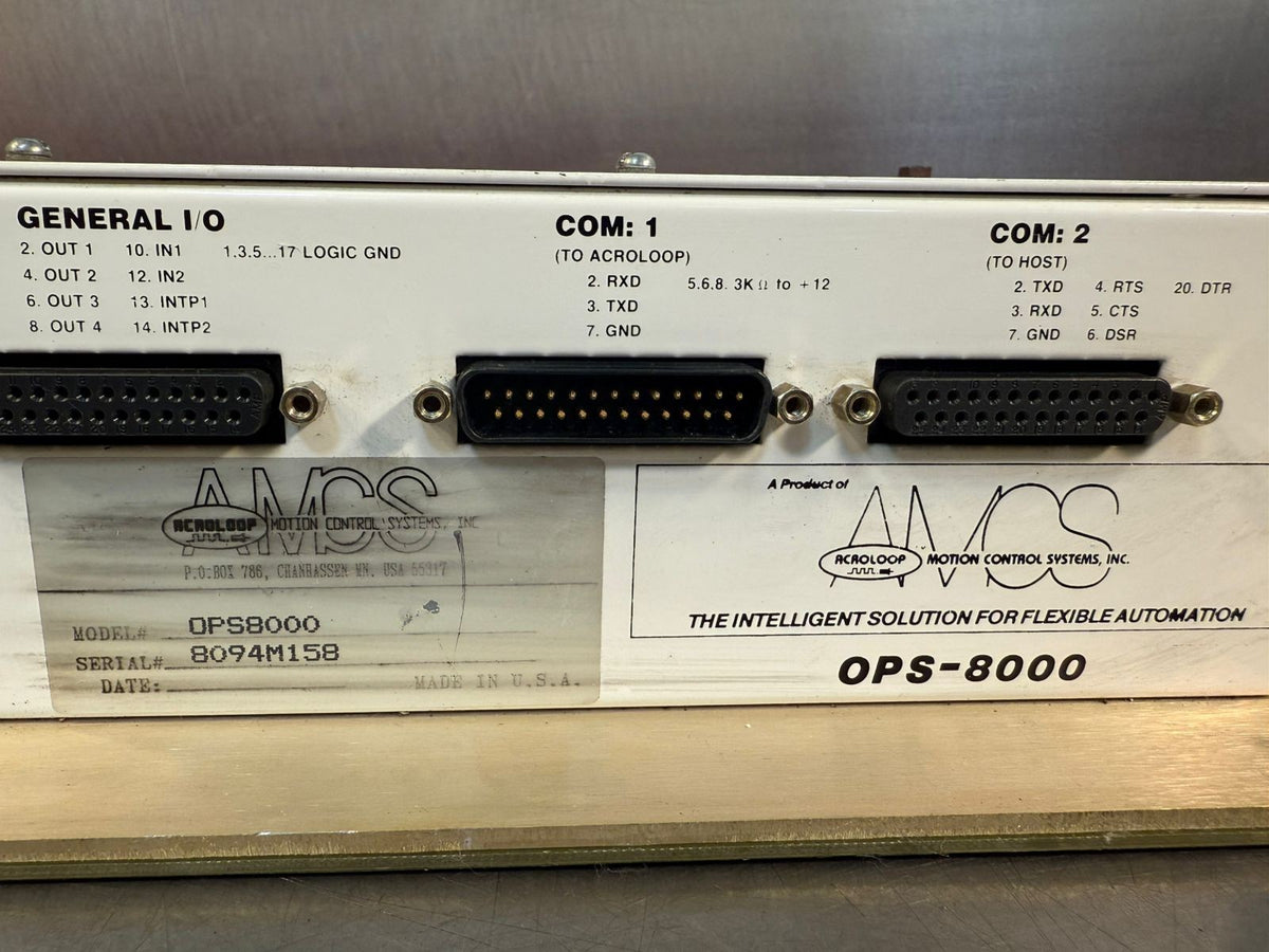 Leematic 2000 OPS-8000 Control Panel                              (10.4.2)