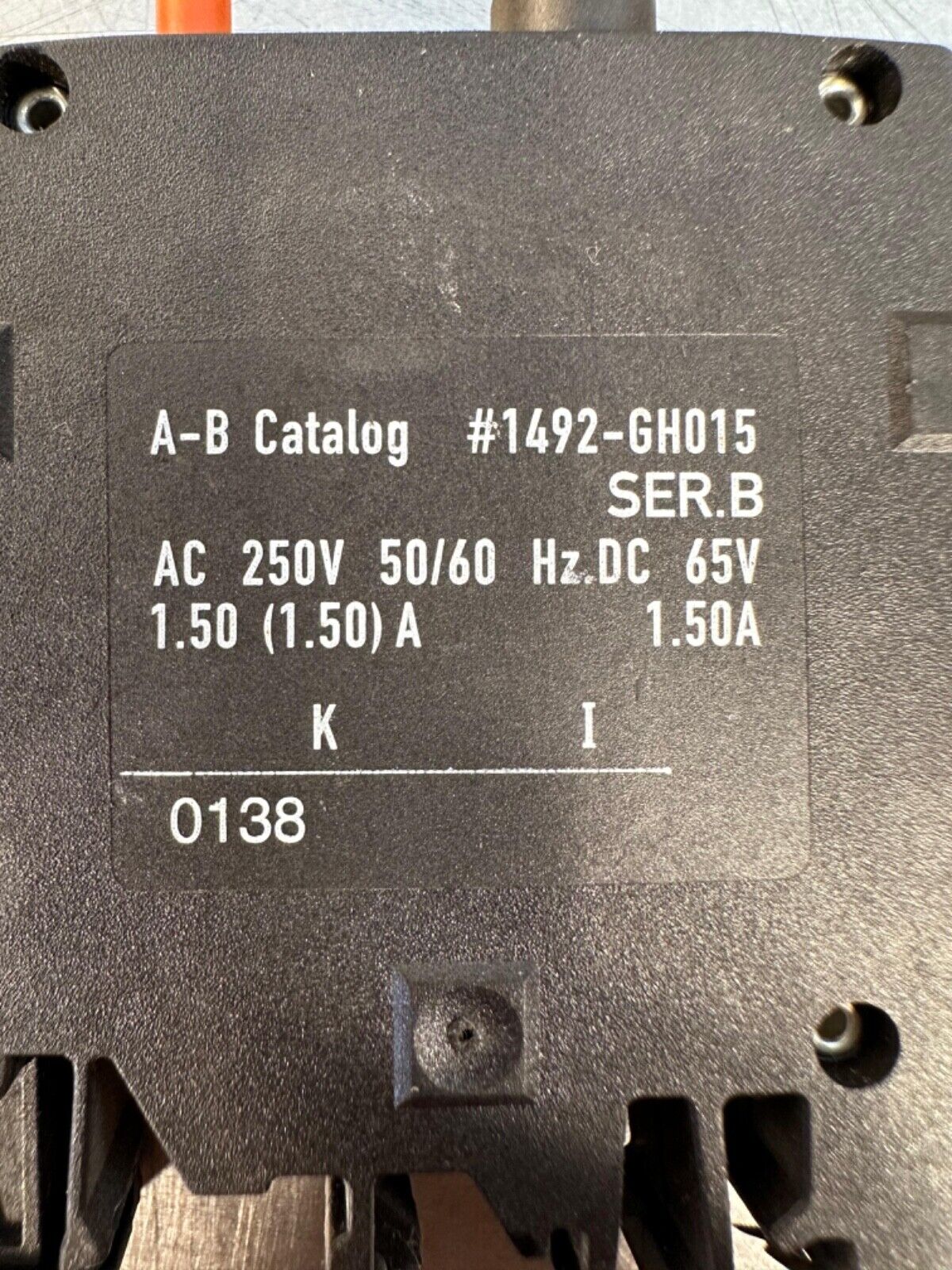 Allen Bradley 1492-GH015 Ser.B Miniature CIrcuit Breaker 1.50A (4E-32)