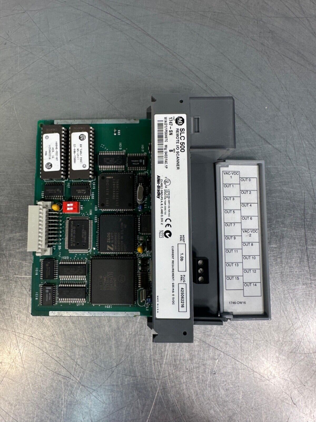 Allen Bradley 1747-SN Slc 500 Scanner Module Ser B 600mA5VDC (3D-37)