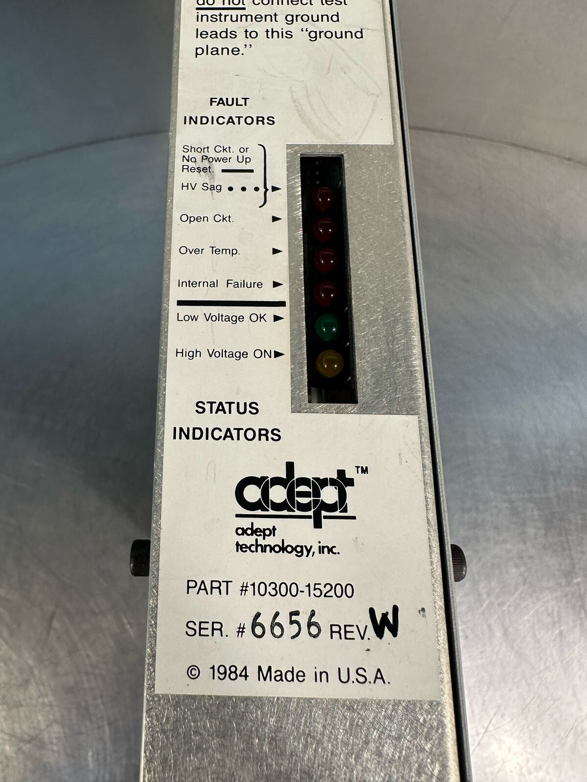 Adept Technology 10300-15200 Control Module  A  REV. W      (8.5.3)