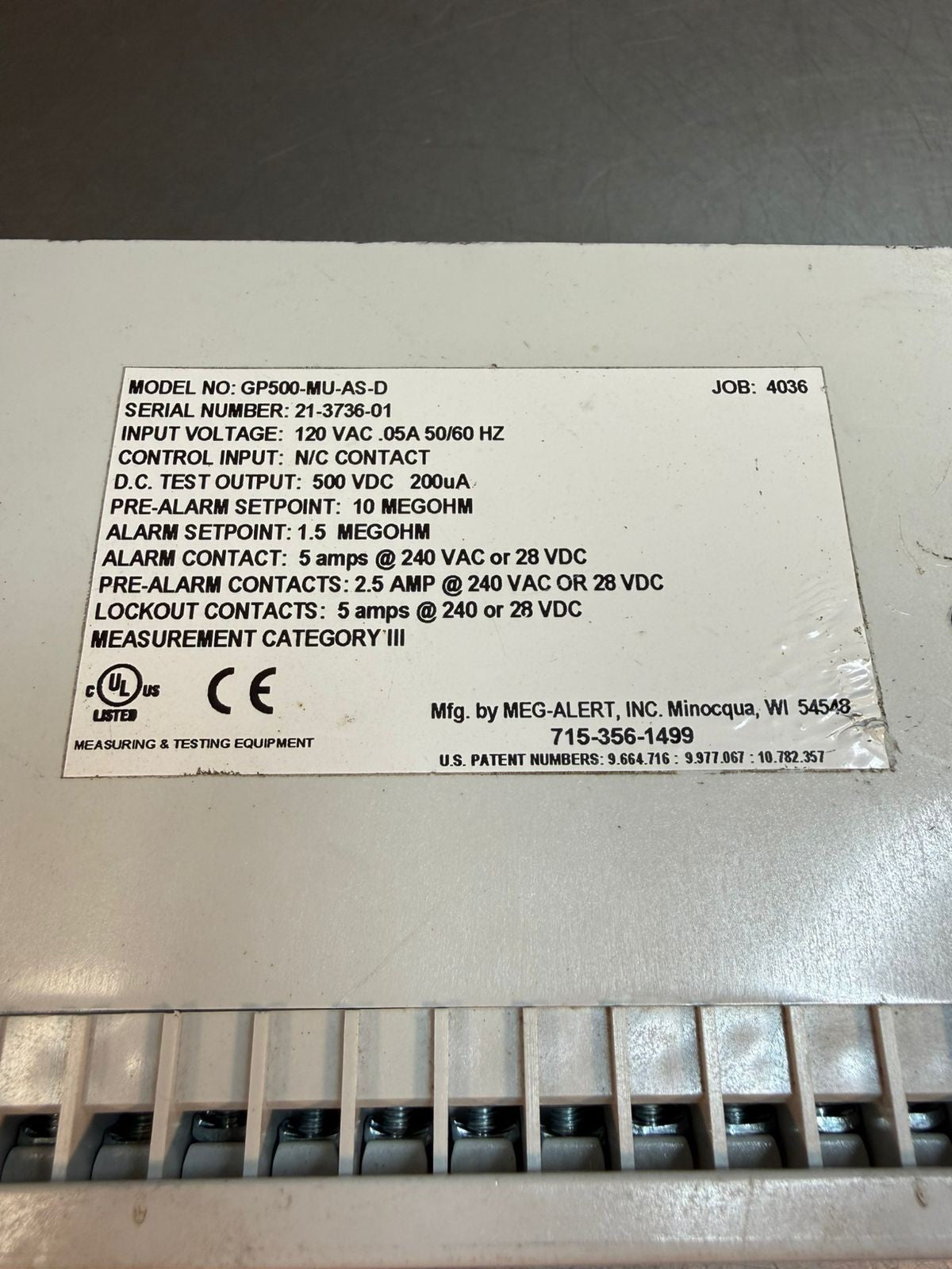Meg Alert GP500-MU / GP500-MU-AS-D                           (7.3.1)
