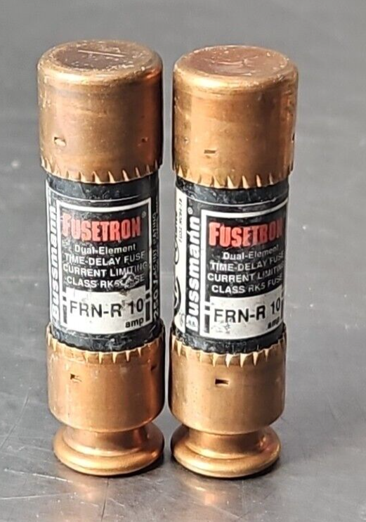 Bussmann FRN-R-10 Time Delay Fuses 10 Amp 250V (lot of 5)                 loc4E6