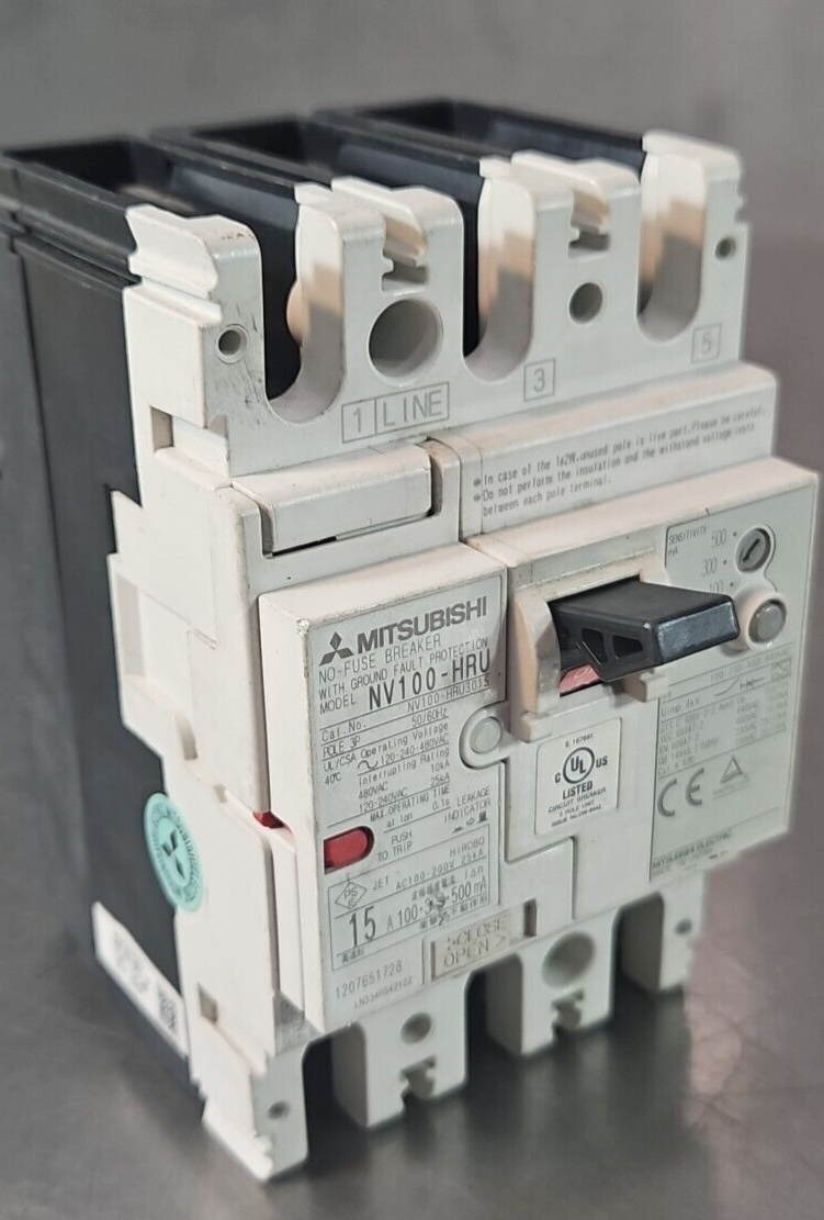 Mitsubishi NV100-HRU3015 Circuit Breaker 15A                              loc4B9