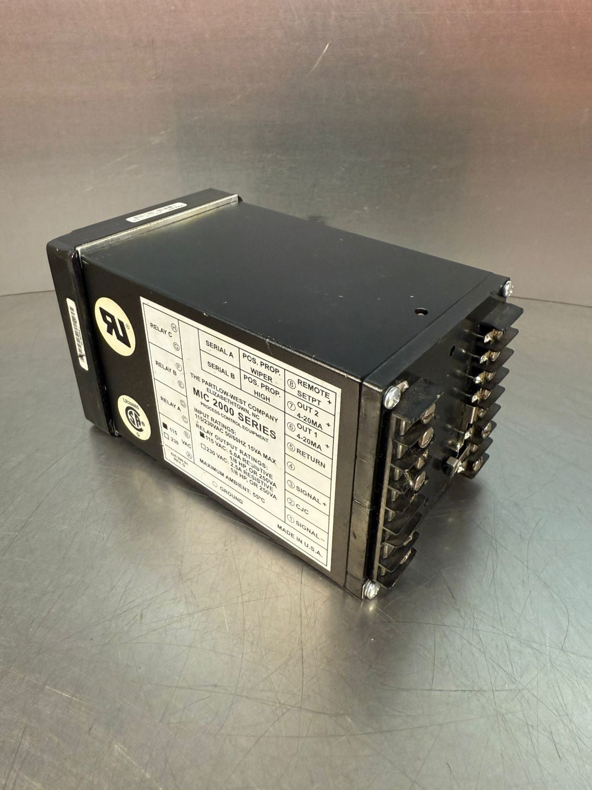 Partlow MIC 2000 Digital Process Controller 115Vac 5.0A            (2.4.3)