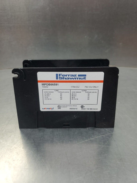 Ferraz Shawmut MPDB66581 Series Intermediate Power Connector Terminal.     4C-31