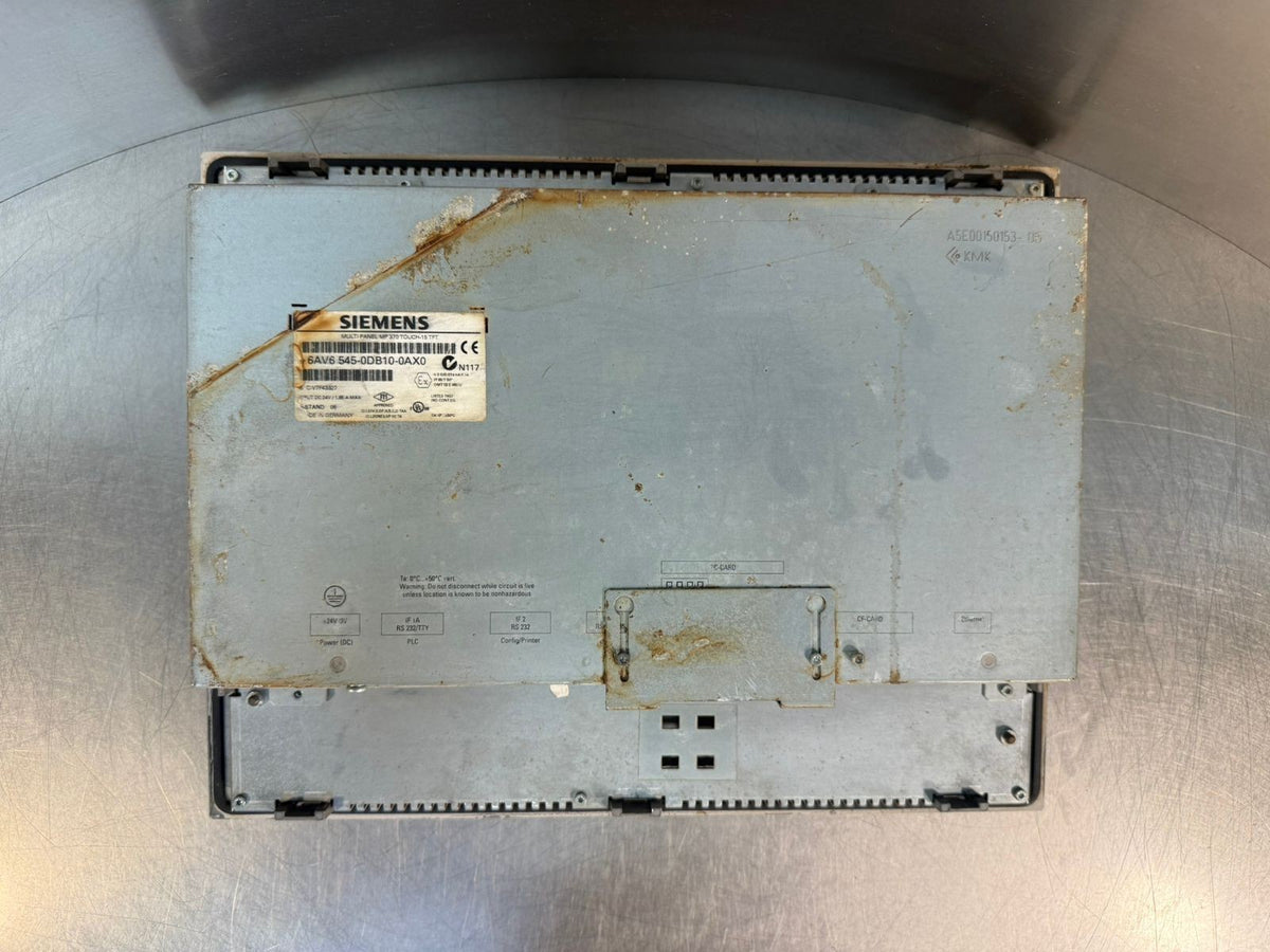 Siemens 6AV6545-0DB10-0AX0 Multi Touch Panel Mp-370 15 TFT (12.4.4)