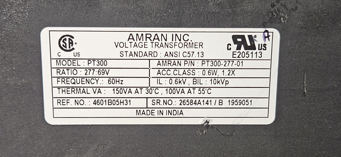 Amran Inc. PT300 Voltage Transformer                                    (BIN764)
