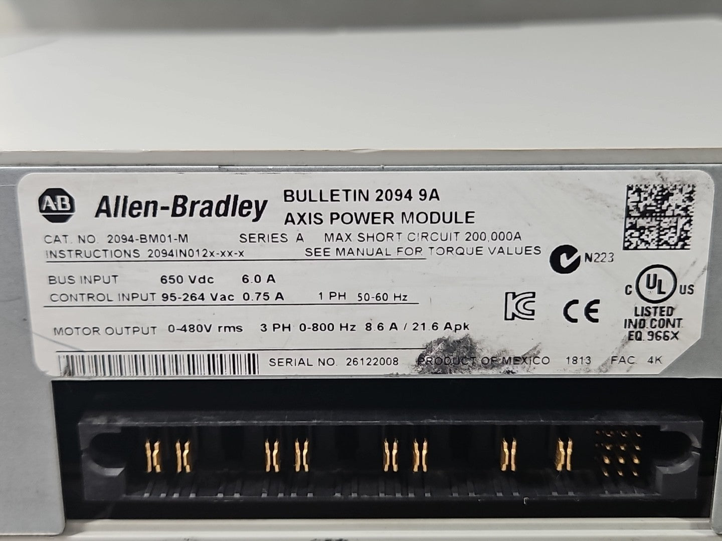 Allen-Bradley 2094-BM01-M /A  Power Module.                                1.3.5