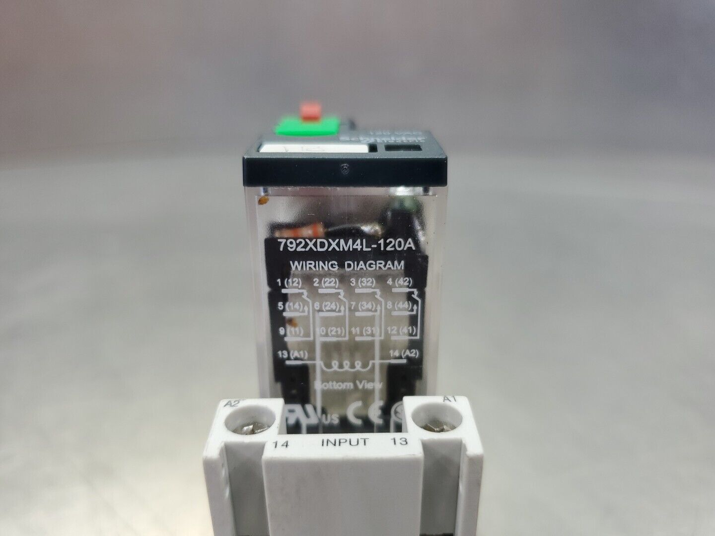 Schneider Electric 792XDXM4L-120A 6-8A Relay w/Magnecraft 70-782E14-1 Base 4B-34