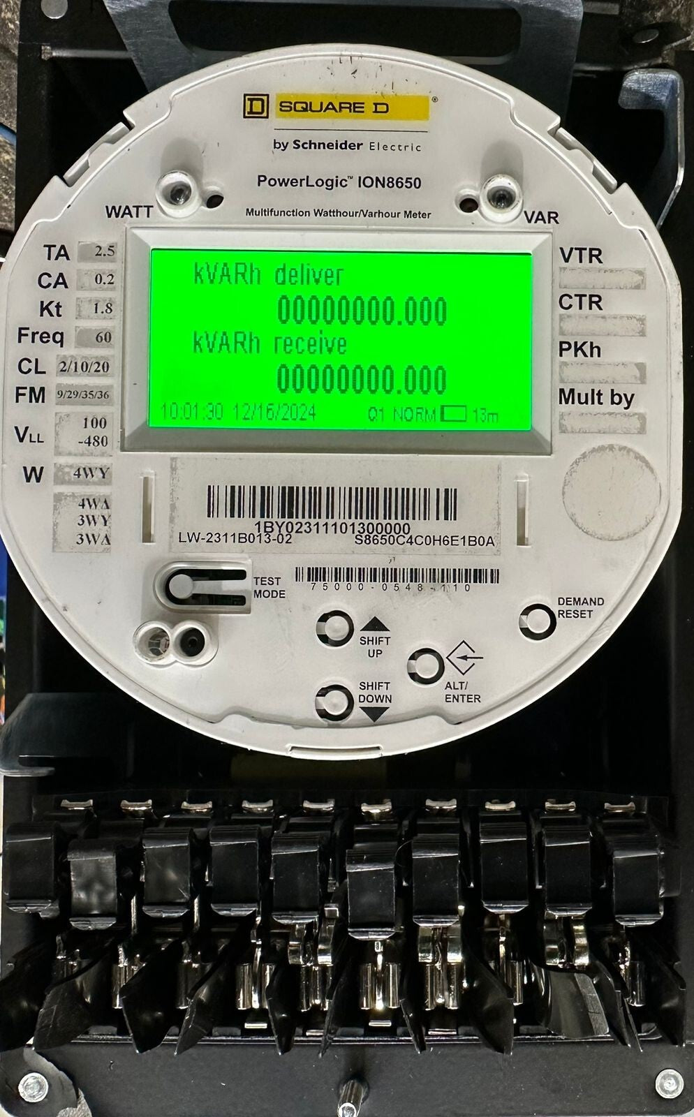 Schneider Square D ION8650 Power Logic Revenue Grade Meter              (BIN743)