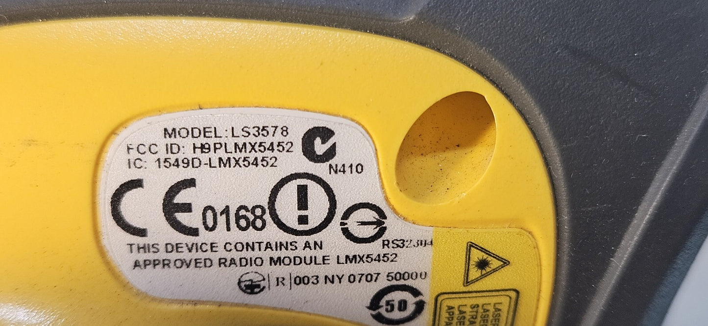 Symbol LS3578 Wireless Barcode Scanner w/ Cradle                        (BIN642)