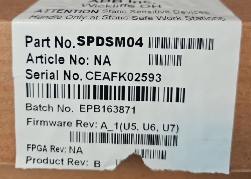 ABB SPDSM04 module mounting unit                                         loc3D42