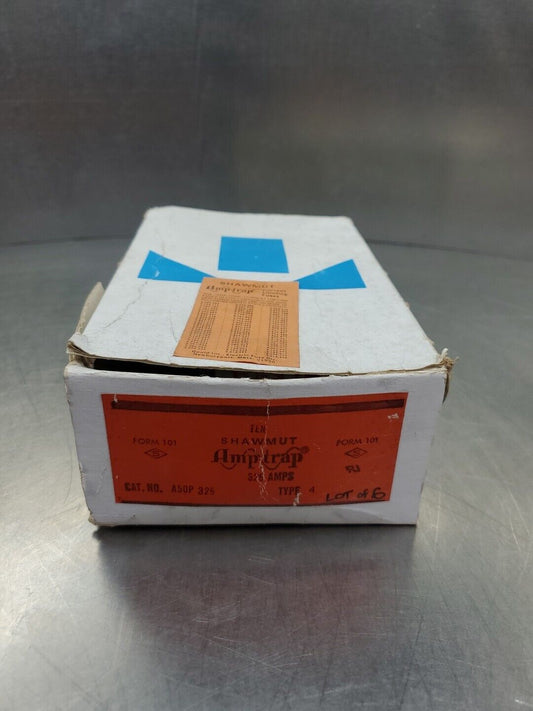 SHAWMUT A50P325 Amptrap Fuse, 325A Lot of 6.                               4D-40