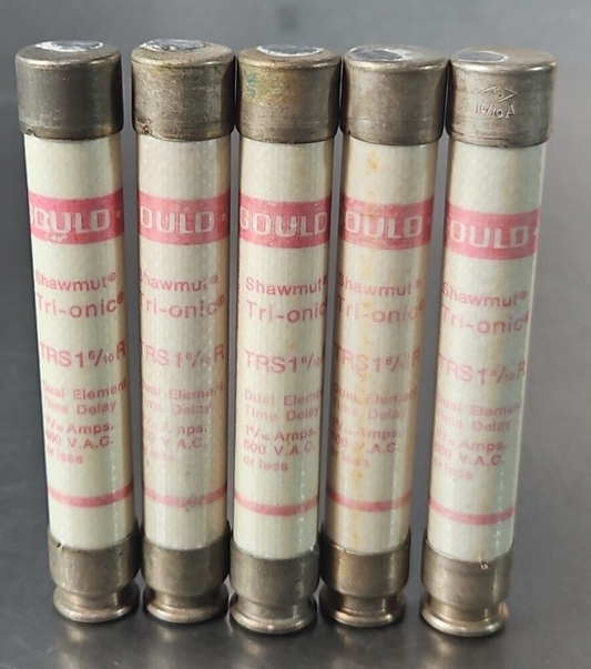 Gould Shawmut TRS1 6/10 R Time Delay fuse lot w/5                        loc4D38