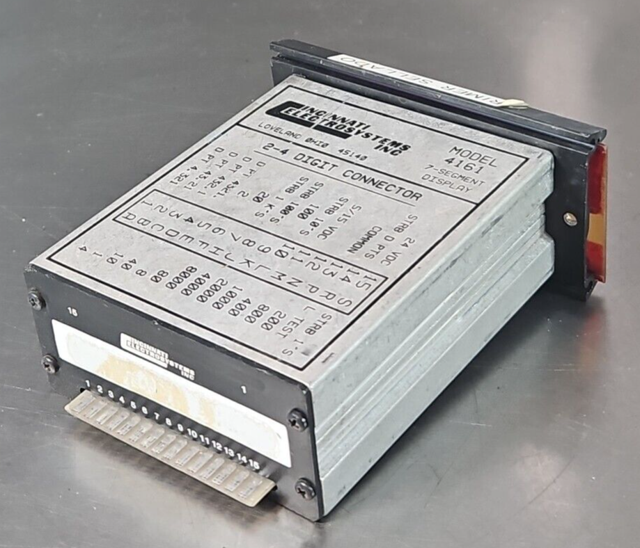 Cincinnati Electrosystems 4161 Displays Model Number                    (BIN345)
