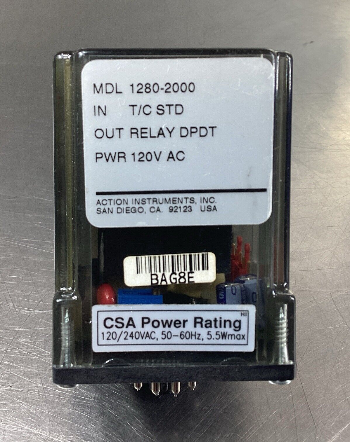 ACTION INSTRUMENTS  1280-2000  120VAC RELAY          4D-32