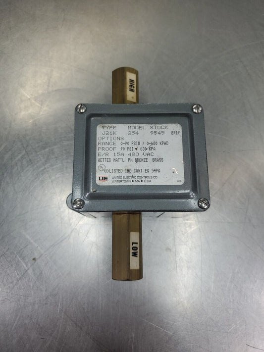 United Electric Controls Type J21K Model 254 Stock 9545 Pressure Module.   6E-13