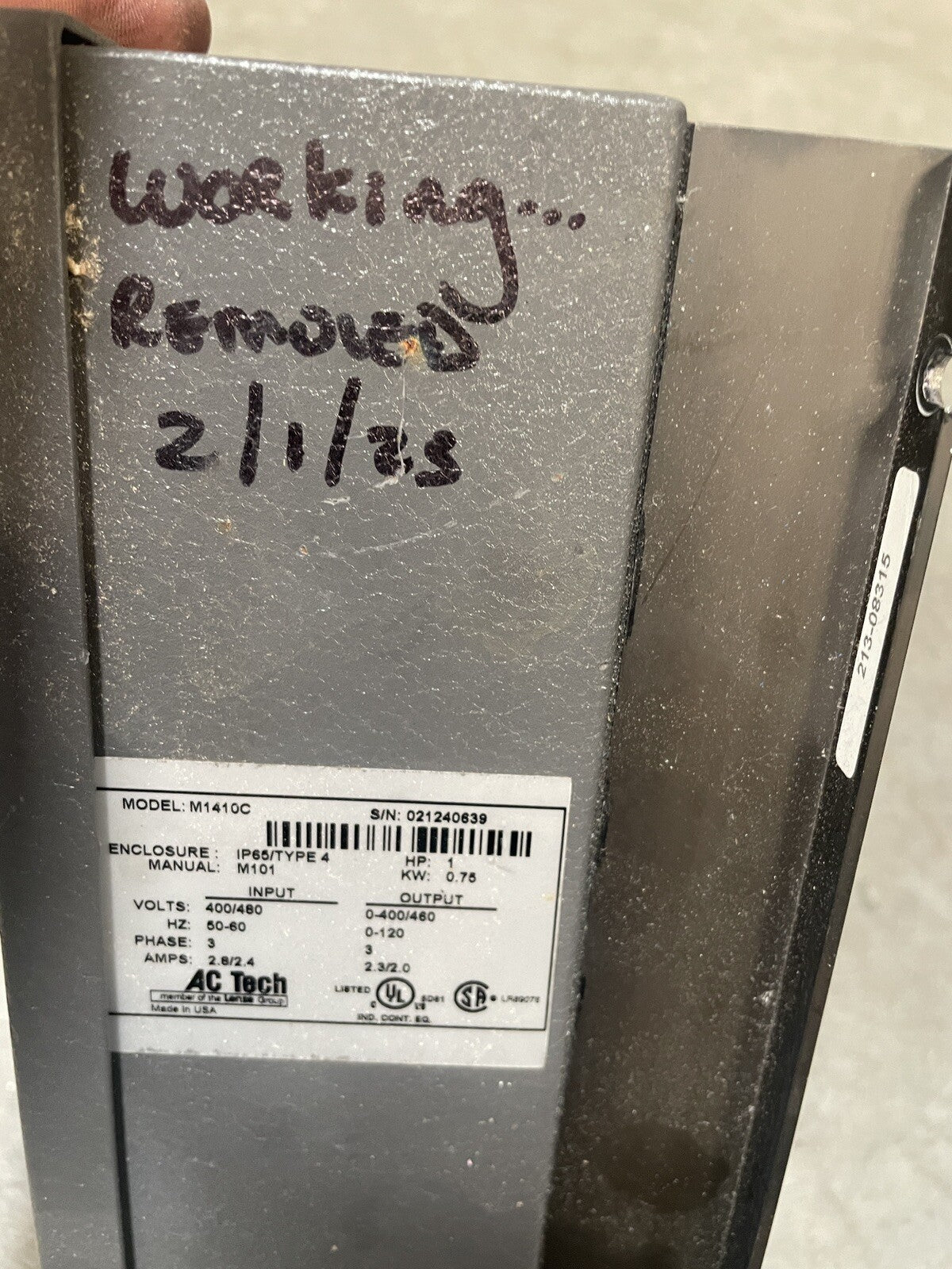 AC Tech Lenze M1410C Motor Controller Dorner 62MV4341 @ 1A