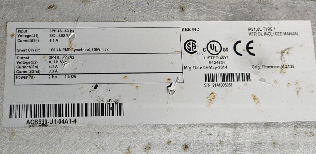 ABB Baldor ACB530-U1-04A1-4  Drive                                      (BIN522)